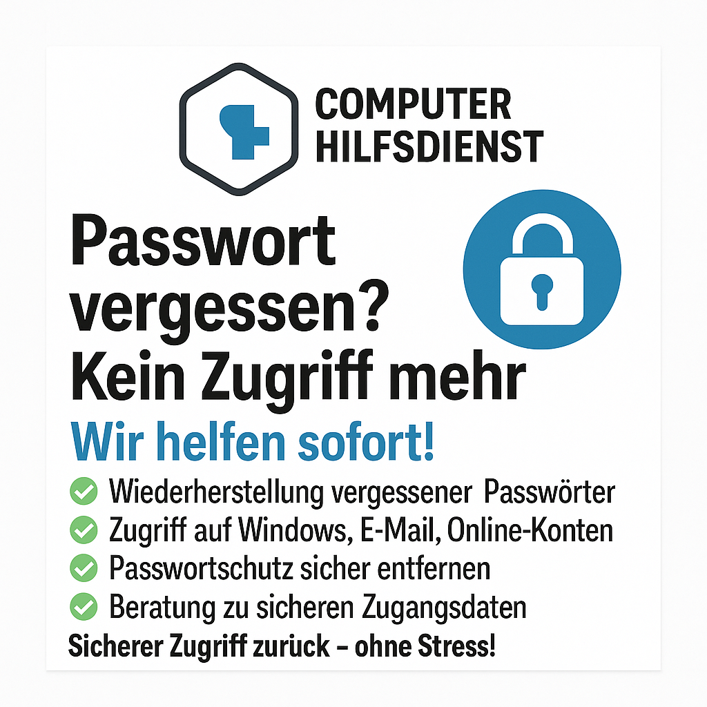 Passwort vergessen? Kein Zugriff mehr?